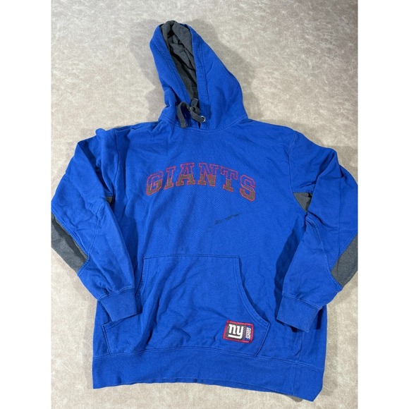 NFL Team Apparel Other - NFL Team Apparel Mens New York Giants Hoodie Sweatshirt Embroidered Blue Large